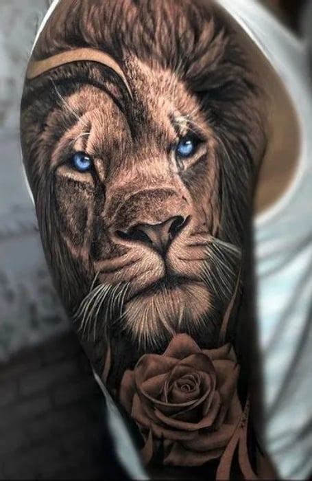 Realistic Lion Head Tattoos