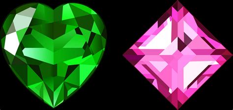 Download Heartand Diamond Shaped Gems | Wallpapers.com