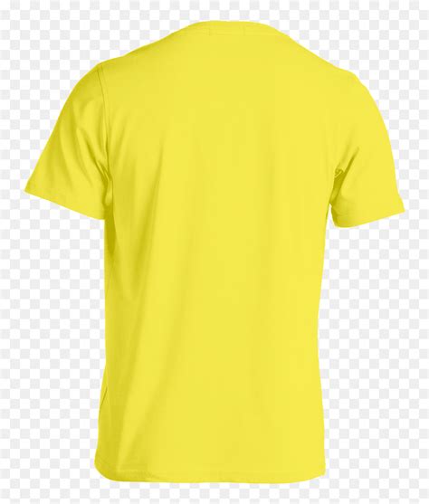 Custom Tee Template Yellow Back - Yellow Tshirt Back Template, HD Png Download - vhv