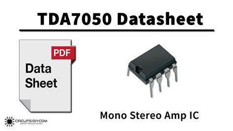 TDA7050 Low Voltage Mono Stereo Amp IC