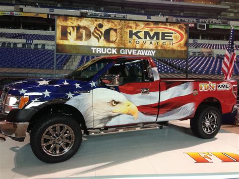 FDC/KME American Flag Vinyl Wrap on Truck - Green Light Graphics