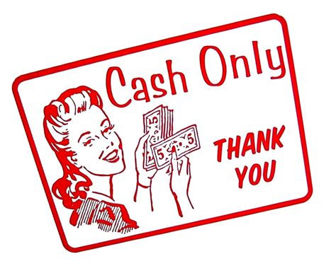 Cash Only Sign Printable | Francesco Printable