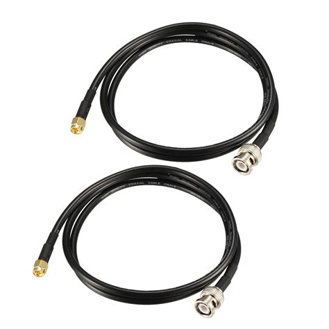 Uxcell RG58 Coaxial Cable with BNC Male to SMA Male Connectors 50 Ohm 3-ft 2 Pack - Walmart.com ...