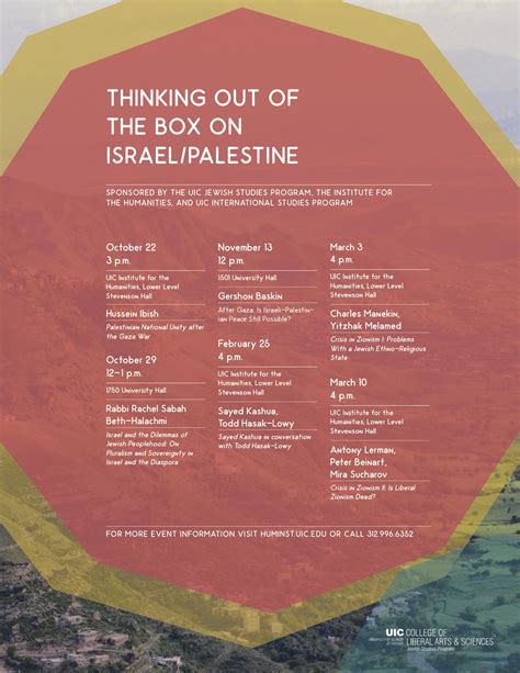 Lecture Series (Thinking Out of the Box on Israel/Palestine ...