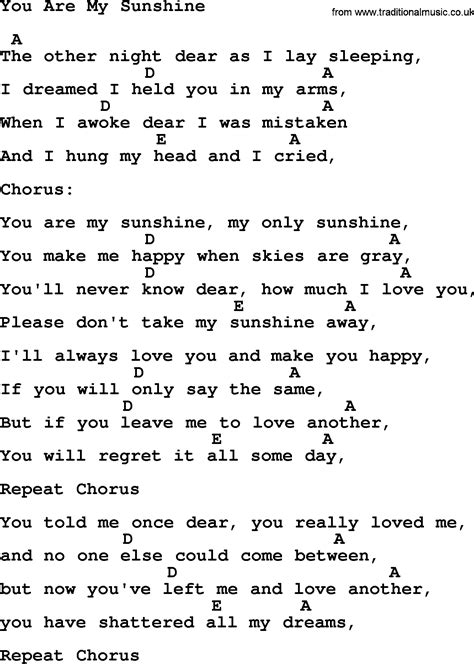 Guitar Chords For Give Me Some Sunshine