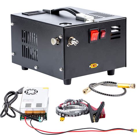 Buy Manual Stop Portable pcp air compressor 4500psi 300bar 12v DC or 110v AC with power supply ...