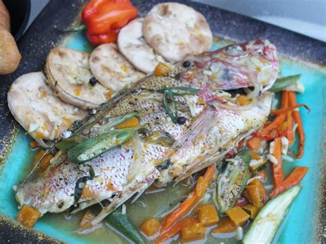 Chef Noel Cunningham Steamed Fish with Okra - Jamaicans and Jamaica - Jamaicans.com