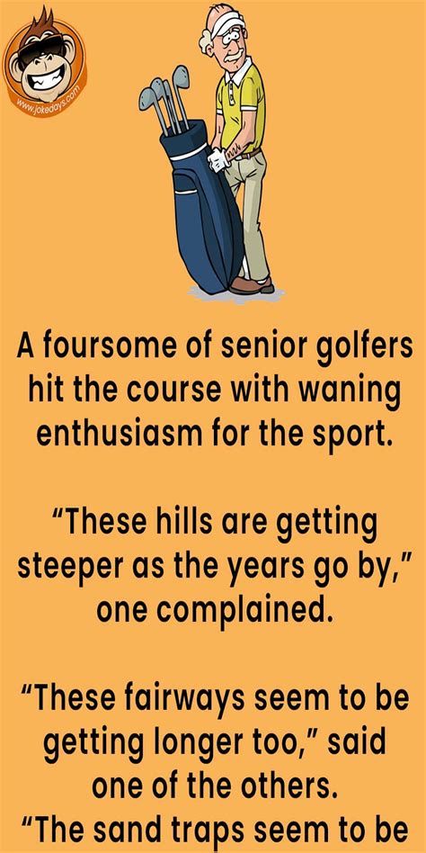 Joke, Funny, Four Senior Golfers in 2023 | Real funny jokes, Long jokes, Funny jokes