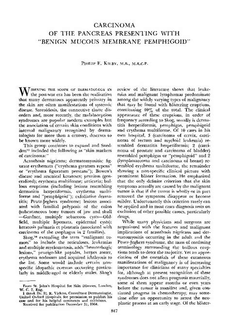 (PDF) Carcinoma of the pancreas presenting with “benign mucous membrane pemphigoid” - DOKUMEN.TIPS