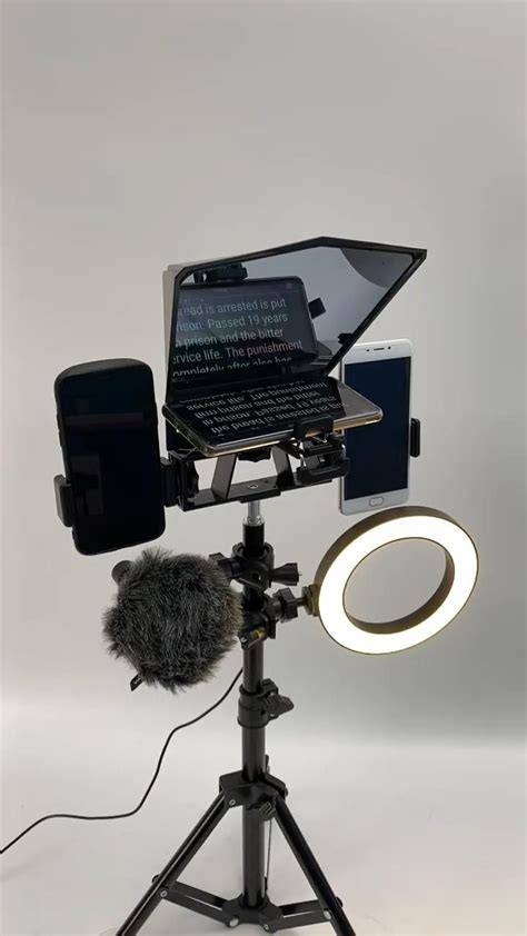 Portable Teleprompter With Remote Control for Phone and DSLR Camera ...