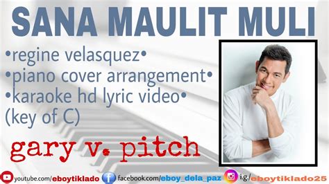 SANA MAULIT MULI karaoke (male version) | regine velasquez | copyright free | acoustic cover ...