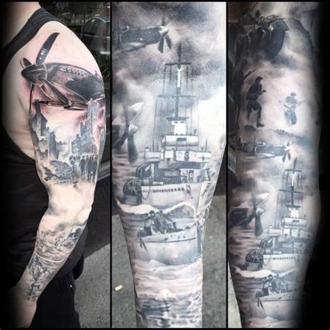 70 WW2 Tattoos For Men - Memorial Military Ink Design Ideas