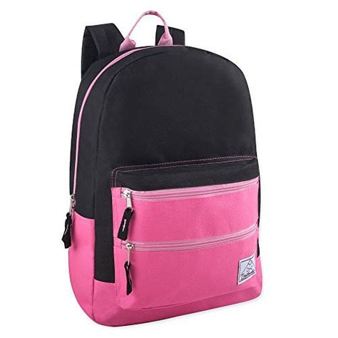 Trail Maker 17”L Dual Zipper Adults Book Bag, Multi Pocket Backpack for ...