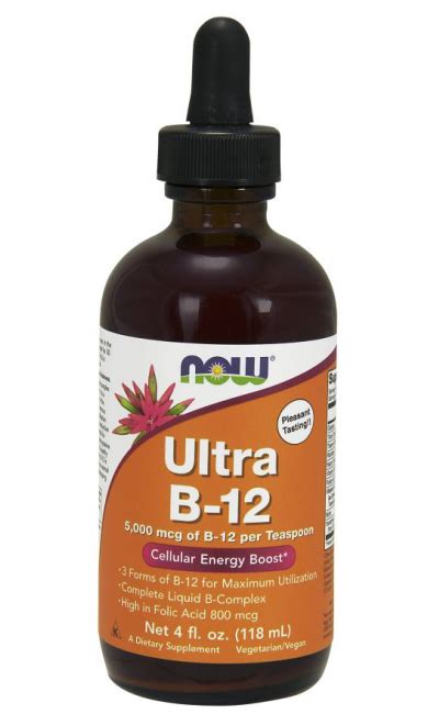 Ultra B12 Liquid 4oz 118ml NOW Foods