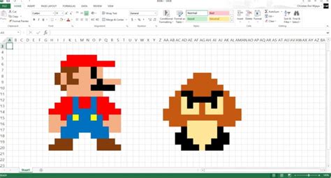 How Do I Make Pixel Art In Excel - Design Talk