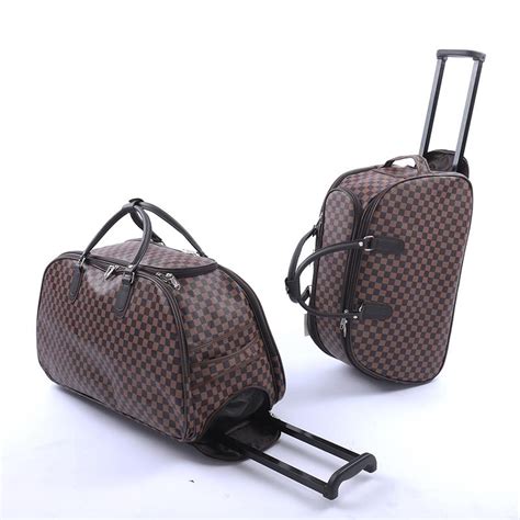 New Ladies Women's Travel Holdall Trolley Luggage Bag With Wheels ...