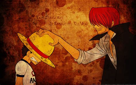 Download Shanks Luffy Straw Hat Wallpaper | Wallpapers.com