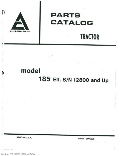 Allis Chalmers 185 Parts Diagram