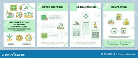 Regenerative Farming Techniques Brochure Template Vector Illustration ...