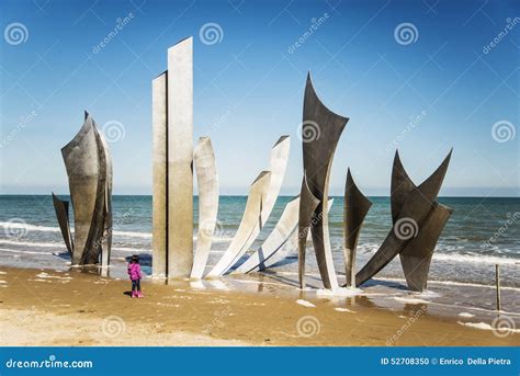 Omaha Beach Memorial Sculpture In Saint-Laurent-sur-Mer Normandy France ...