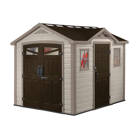 Keter Summit Gable Storage Shed (Common: 9-ft x 8-ft; Interior Dimensions: 7.63-ft x 8.62-ft) at ...