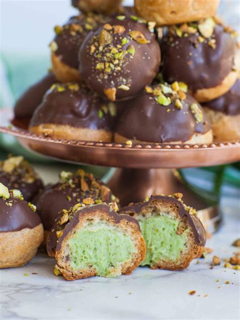 Chocolate Pistachio Profiteroles (video) - Tatyanas Everyday Food