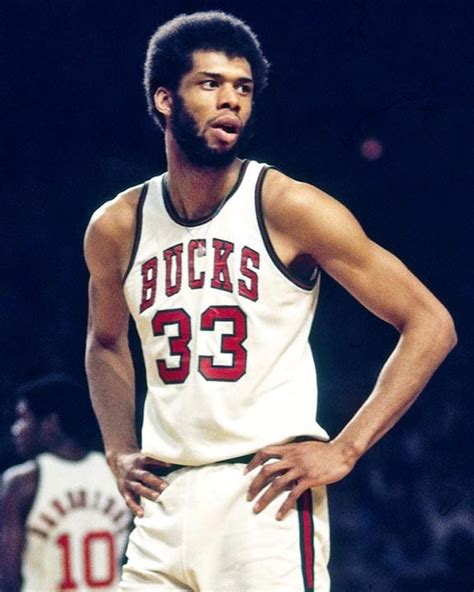 Kareem Abdul-Jabbar playing with the Milwaukee Bucks. The Bucks won the 1971 NBA championship ...