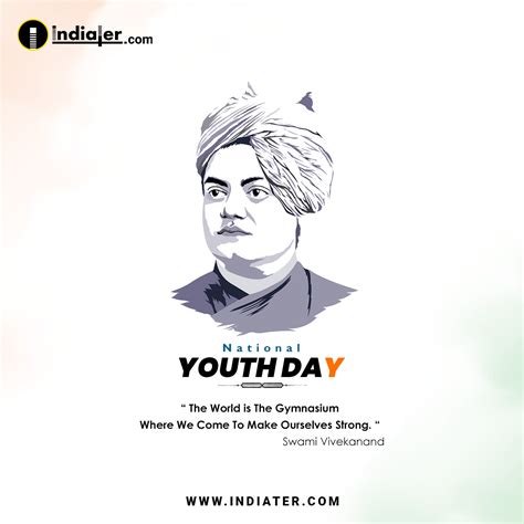 Free Swami Vivekananda National Youth Day Celebration 12 January PSD Banner - Indiater