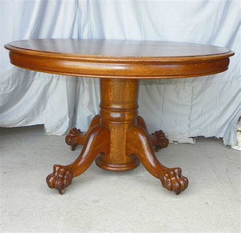 Bargain John's Antiques | American Antique Round Oak Dining Table with ...
