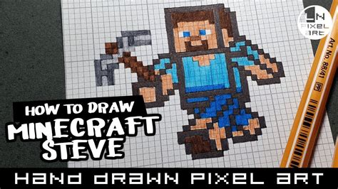 How to draw Minecraft Steve - Hand Drawn PIXEL ART Speedpaint #pixelart #speedpaint - YouTube