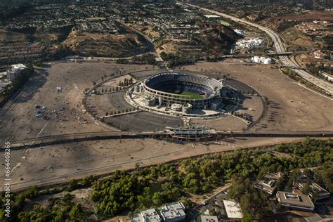 Aerial panoramic view of the SDCCU Stadium (San Diego State Aztecs ...