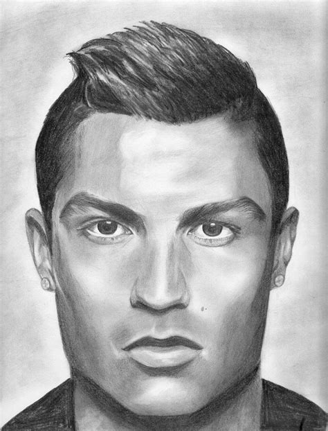 Cristiano Ronaldo portrait, pencil drawing | Portrait, Ronaldo ...