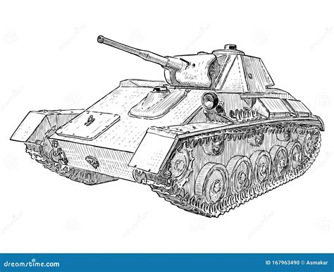 Battle Tank Vector, Combat Tank Drawing, Military Tank In Camouflage Colors. | CartoonDealer.com ...