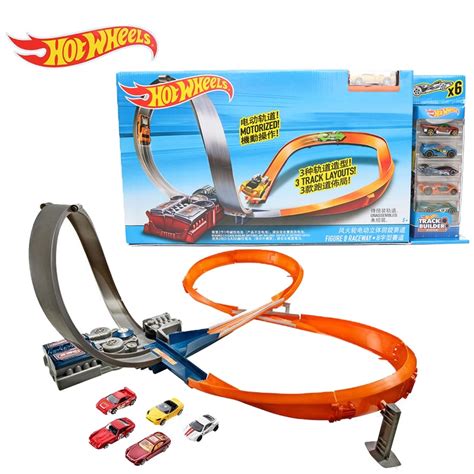 Electronic Hot Wheels Track Exclusive Figure 8 Raceway with 6 Cars ...