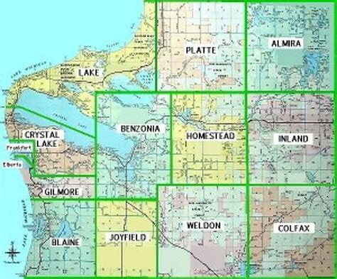 Benzie County Township Map - Map Of West