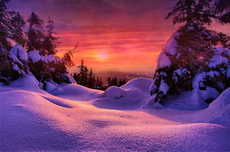 Earth, Sunset, Sky, Snow, Winter wallpaper - Coolwallpapers.me!