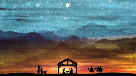 The Night Hope Was Born. Christmas Advent Nativity Background Motion ...