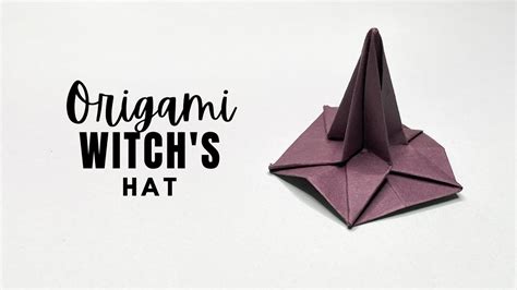 Origami Witch's Hat | Halloween Crafts - YouTube