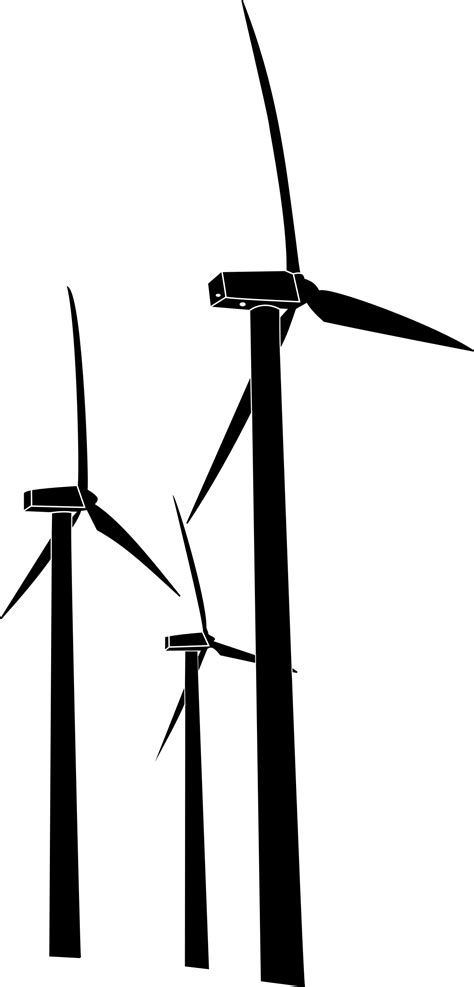 Wind Turbine Black And White - ClipArt Best