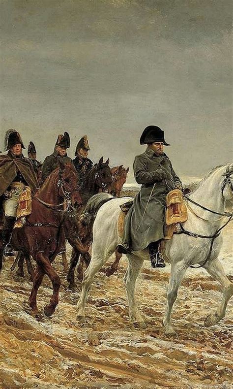 Painting Napoleon Bonaparte In Russia Winter Retreat Moscow ... Desktop ...