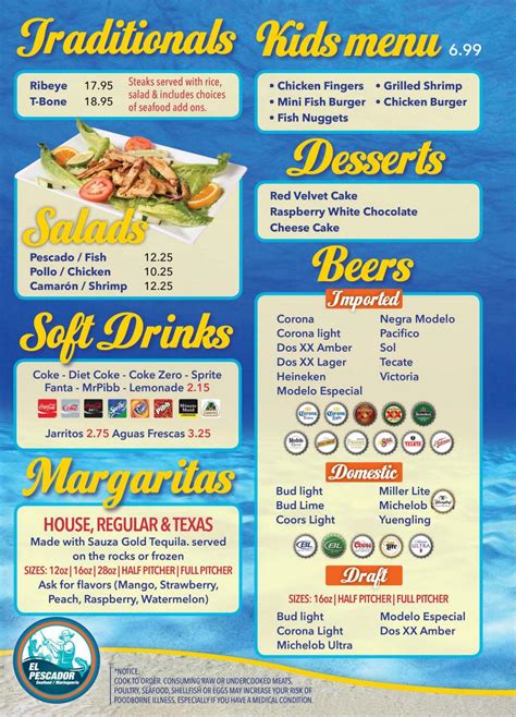 El Pescador Seafood Menu by MENUS PRO - Issuu