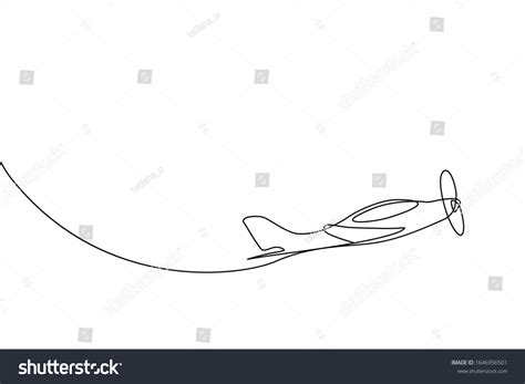 Small Plane Taking Off Continuous Line Stock Vector (Royalty Free) 1646956501 | Shutterstock