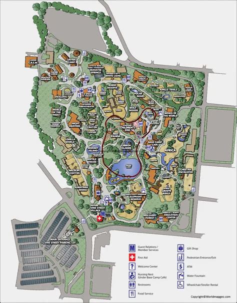 Cincinnati Zoo Map | Cincinnati Zoo Parking Map Pdf