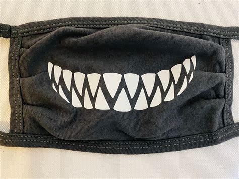 Shark Teeth Face Mask Teeth Face Masks Funny Teeth Mask - Etsy