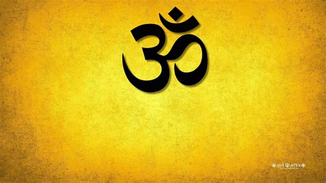 Download Om Symbol Black Yellow Poster Wallpaper | Wallpapers.com