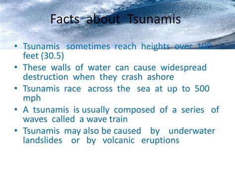 Interesting Facts About Tsunamis For Kids