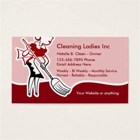 House Cleaning Maid Business Card Business Cards Layout, Business Card Design, Business Ideas ...