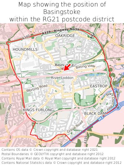 Detailed Map Of Basingstoke Area