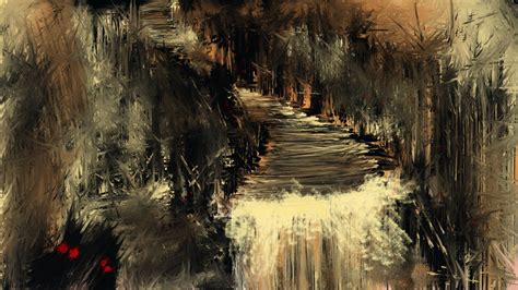 Multicolored abstract painting, horror, river, creature HD wallpaper ...