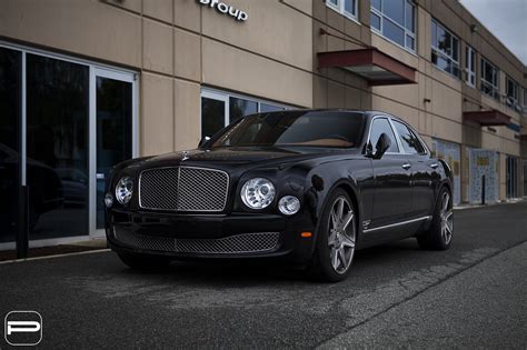 Chrome Mesh Grille as a Focal Point on Black Bentley Mulsanne — CARiD ...